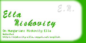 ella miskovity business card